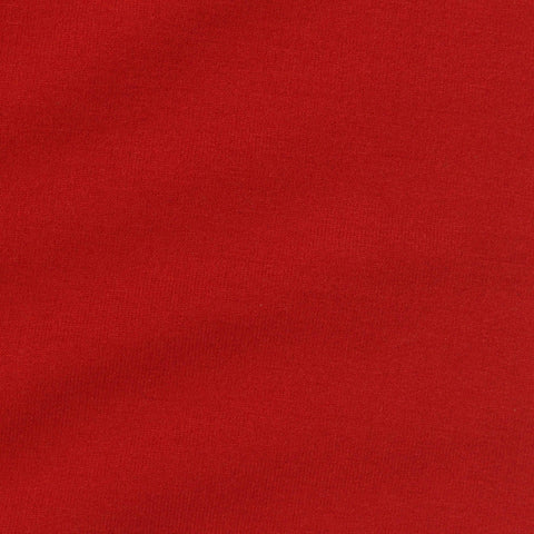 Brushed Polyester Viscose Stretch French Terry Fabric, 220 gsm, 160 cm — Red