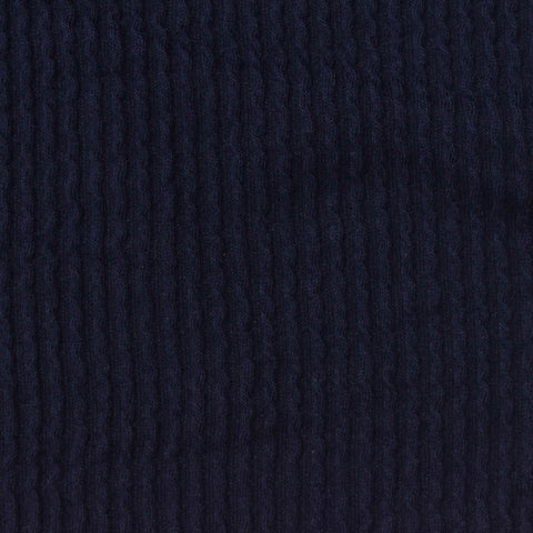 Polyester Viscose Stretch Jersey Knit Fabric, 235 gsm, 142 cm — Navy