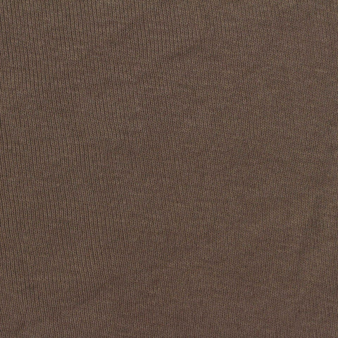Cotton Polyester Rib Knit Fabric, 166 gsm, 186 cm — Brown