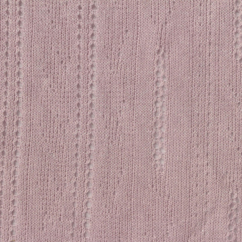 Pink Vertical-Eyelet Pointelle Knit, Poly-Viscose