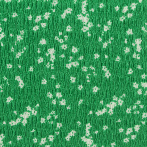 White Floral Crepe, Polyester, 175 gsm