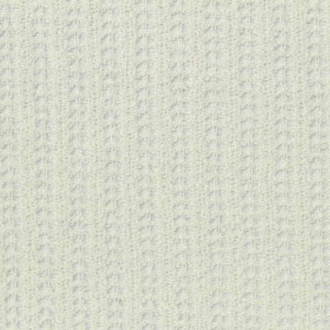 White Openwork-Stripe Chunky Knit, Viscose-Poly