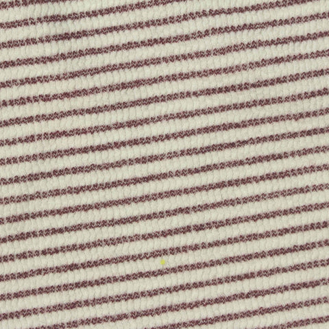 Yarn-Dyed Polyester Stretch Rib Knit Fabric, 320 gsm, 165 cm