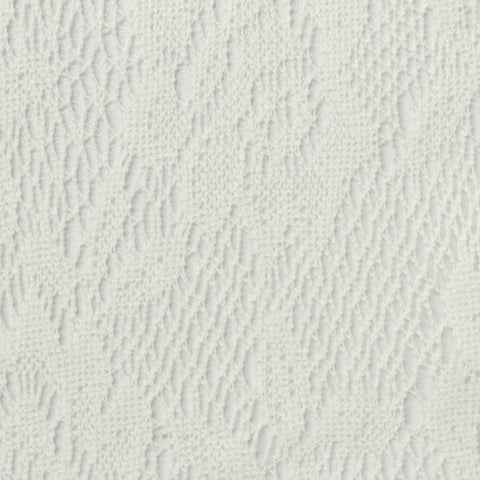 White Textured Warp Knit, Polyester