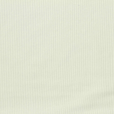 Viscose Stretch Rib Knit Fabric, 200 gsm, 175 cm — White