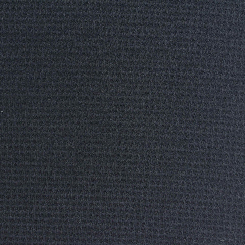 Black Textured Waffle Knit, Poly-Viscose