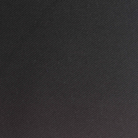 Brushed Cotton Polyester Stretch Denim Fabric, 380 gsm, 155 cm — Black