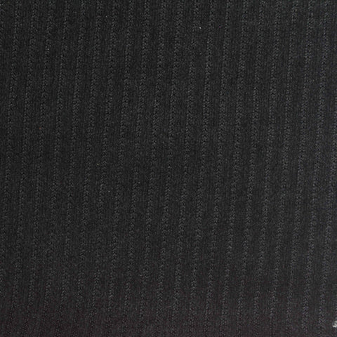 Black Ribbed Sherpa Fleece, Polyester