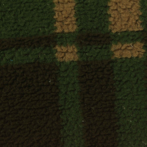 Plaid 100% Polyester Knit Fabric, 360 gsm, 164 cm — Green