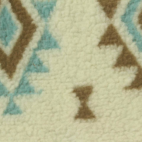 Brown Geometric Knit, Poly-Cotton