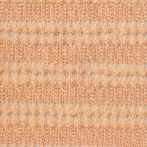 Peach Openwork-Stripe Chunky Knit, Polyester