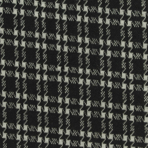 Black Houndstooth Jacquard, Polyester