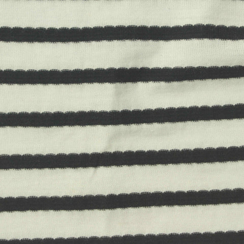 Black Horizontal-Stripe Knit, Poly-Viscose