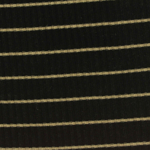 Beige Horizontal-Stripe Rib Knit, Viscose
