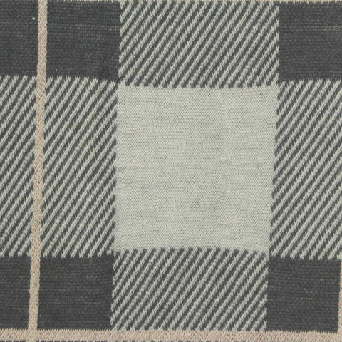Grey Plaid Jacquard, Poly-Viscose