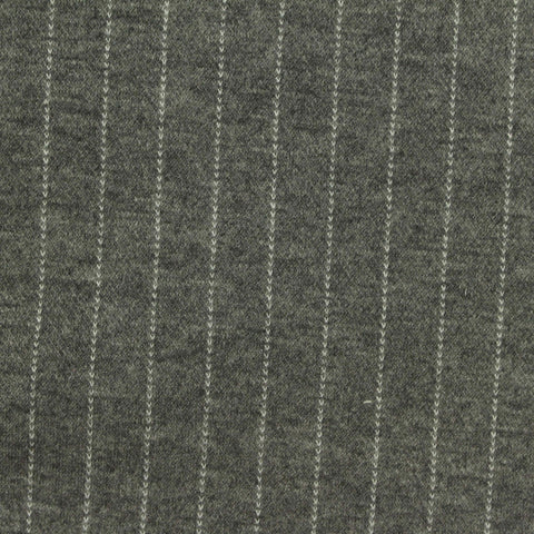 White Pinstripes Interlock Knit, Poly-Viscose