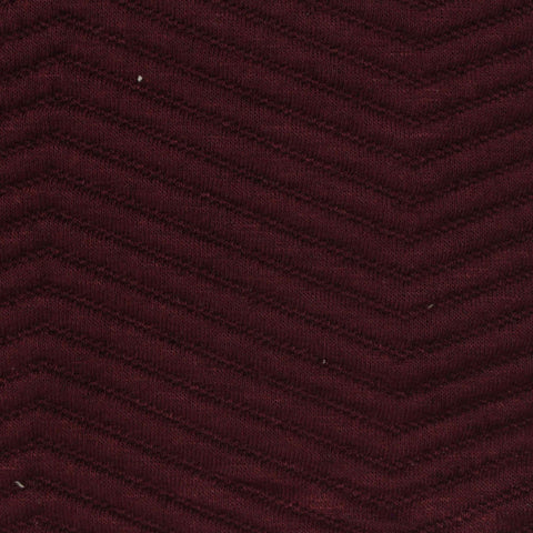 Deep Maroon Textured-Chevron Jacquard, Poly-Viscose