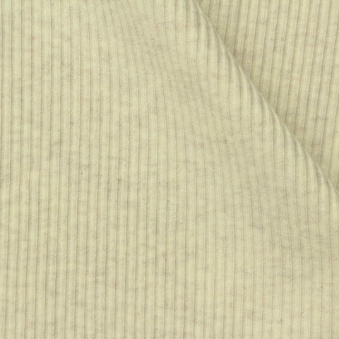 Light Beige Heather Rib Knit, Cotton
