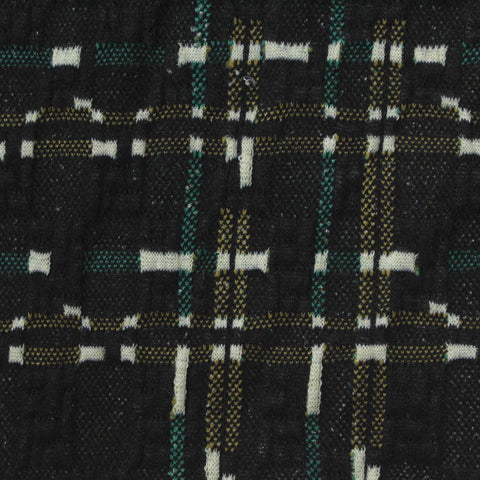 Black Plaid Jacquard, Polyester