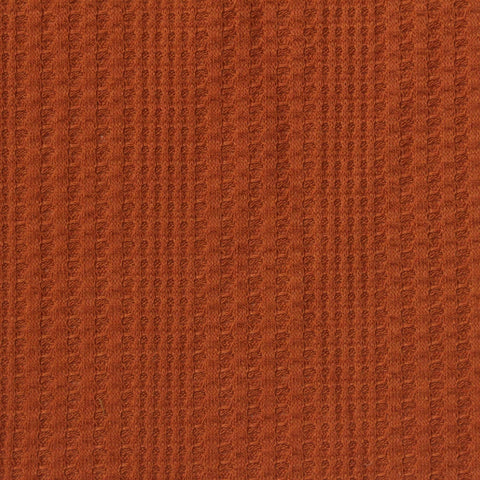 Polyester Viscose Stretch Waffle Knit Fabric, 180 gsm, 155 cm — Orange