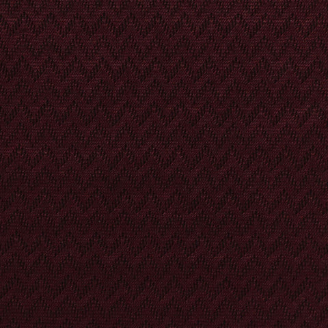 Deep Burgundy Textured-Chevron Jacquard, Cotton-Poly