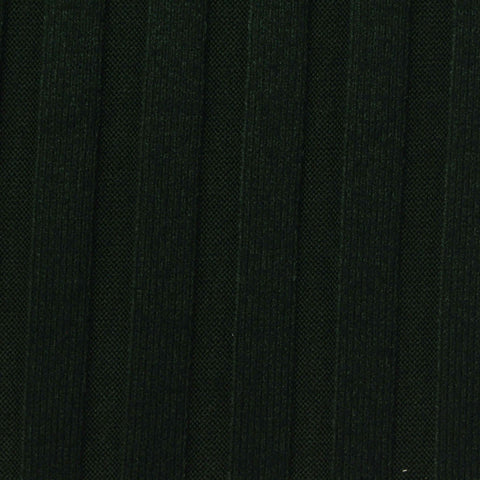 Dark Green Ribbed Rib Knit, Viscose-Poly