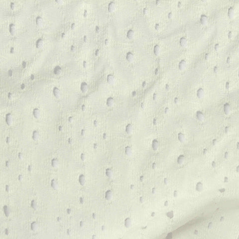 Jacquard Polyester Stretch Knit Fabric, 160 gsm, 150 cm — White