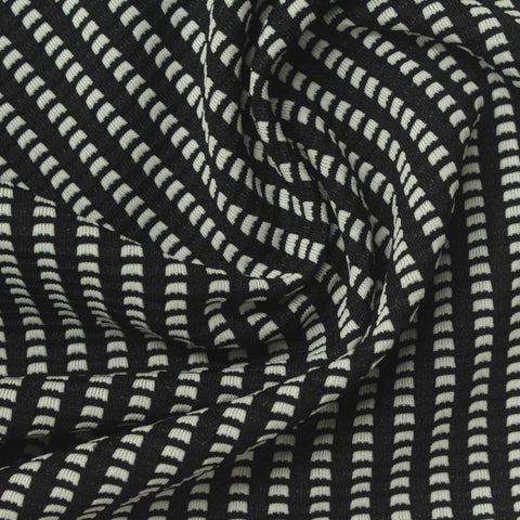 Black Stripes Jacquard, Polyester