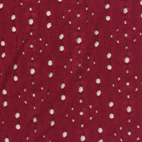 Red Eyelet Jacquard, Polyester