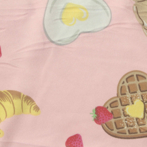 Pink Heart Milk Silk Knit, Polyester