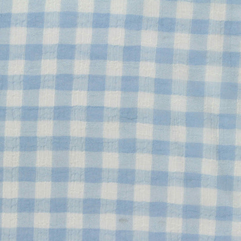 Light Blue Gingham Woven, Polyester