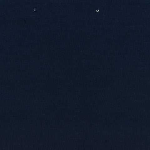 Brushed Polyester Viscose Stretch Scuba Knit Fabric, 330 gsm — Navy