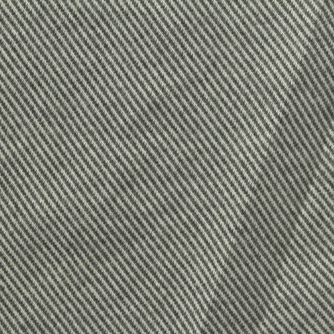 Grey Diagonal-Stripe Interlock Knit, Poly-Cotton