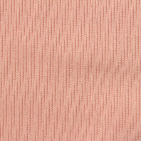 Polyester Cotton Stretch Rib Knit Fabric, 362 gsm, 135 cm — Pink