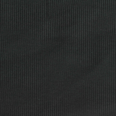Polyester Cotton Stretch Rib Knit Fabric, 324 gsm, 135 cm — Black