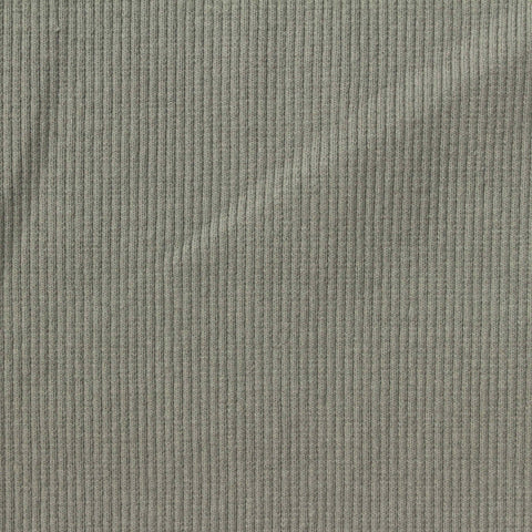 Cotton Polyester Stretch Rib Knit Fabric, 397 gsm, 135 cm — Grey