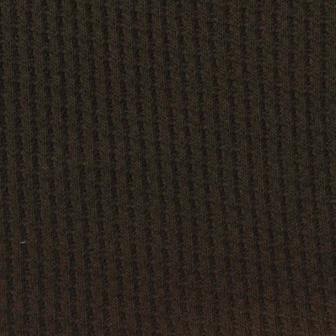 Polyester Cotton Waffle Knit Fabric, 300 gsm, 170 cm — Brown