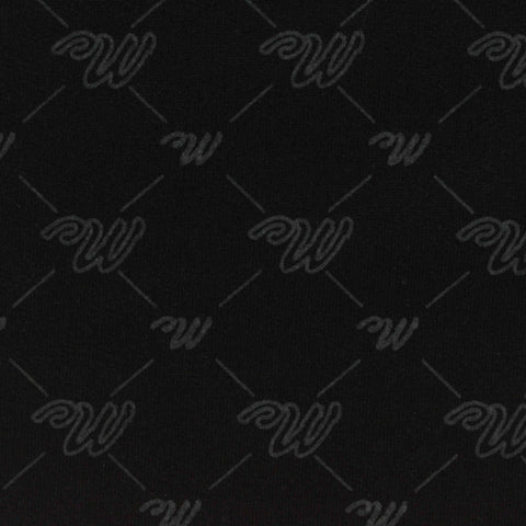 Dark Grey Diagonal-Grid French Terry, Poly-Cotton