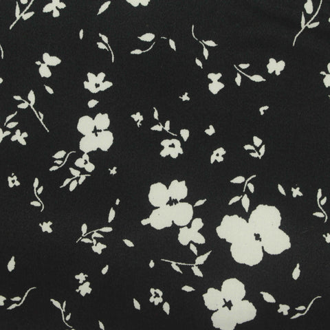 White Floral Sateen, Cotton