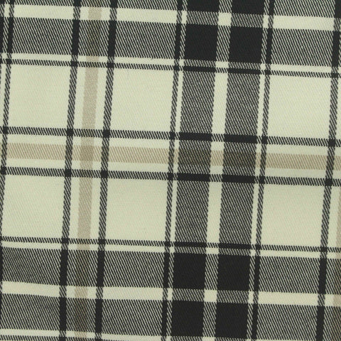 Black Plaid Twill, Cotton