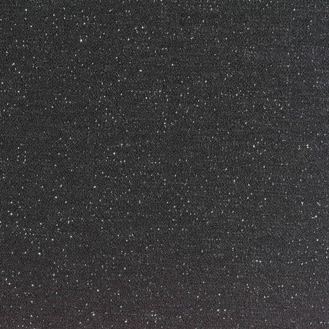 Black Glitter Linen-Look, Polyester