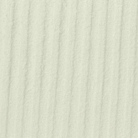 Polyester Viscose Stretch Rib Knit Fabric, 260 gsm, 150 cm — White