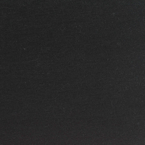 Polyester Stretch Rib Knit Fabric, 260 gsm, 160 cm — Black