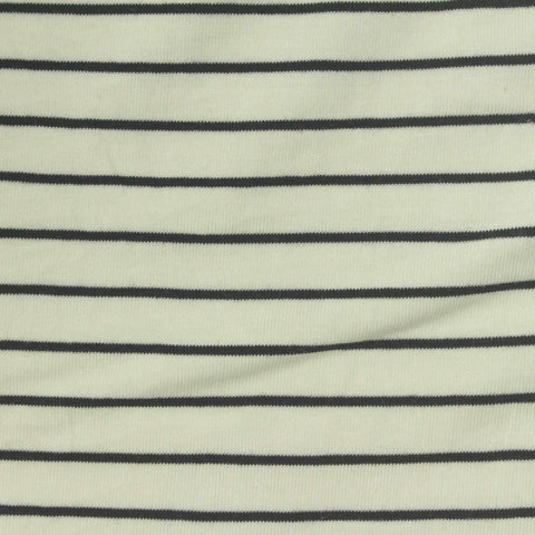 Yarn-Dyed Modal Cotton Stretch Jersey Knit Fabric, 180 gsm, 170 cm — White