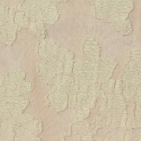 Pale Cream Floral Jacquard, Polyester