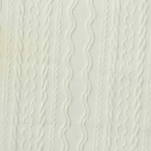 White Textured Jersey Knit, Polyester