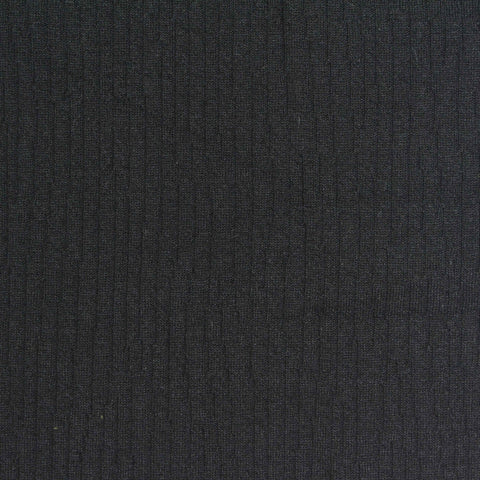 Jacquard Polyester Stretch Crepe Fabric, 265 gsm, 170 cm — Black