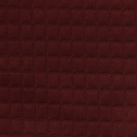 Dark Red Square Jacquard, Polyester