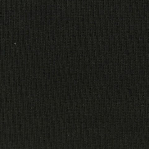 Black Ribbed Rib Knit, Cotton