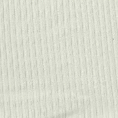 White Ribbed Rib Knit, Cotton